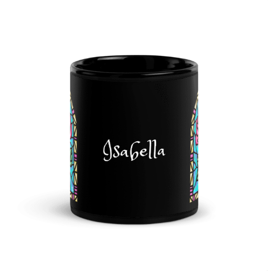Personalized Magical Rose Black Glossy Mug