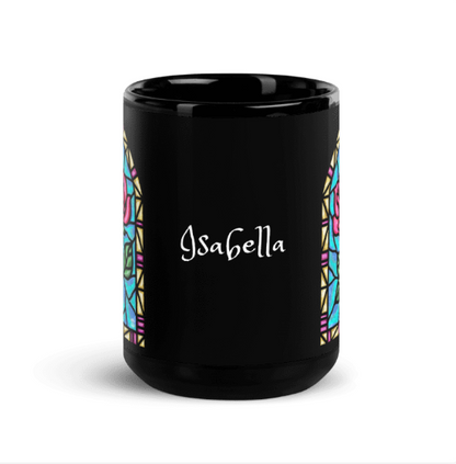 Personalized Magical Rose Black Glossy Mug