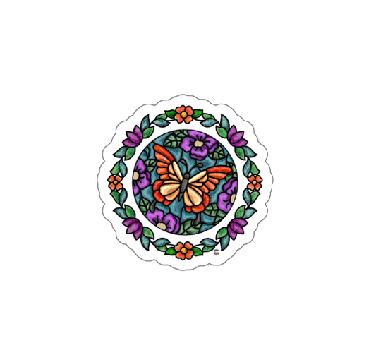 Butterfly Floral Bubble-free stickers