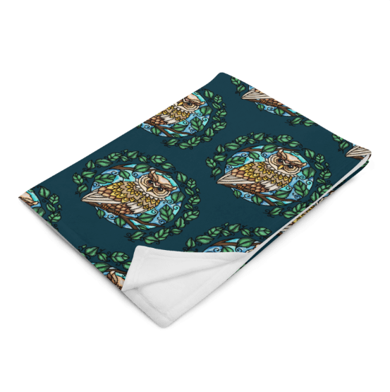 Ollie the Owl Throw Blanket
