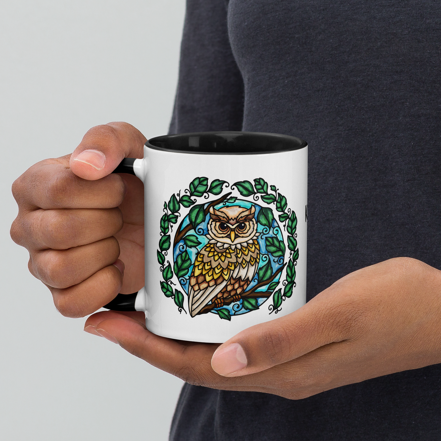 *Personalized Ollie the Owl Mug with Color Inside
